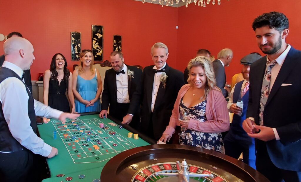 All smiles at the roulette table