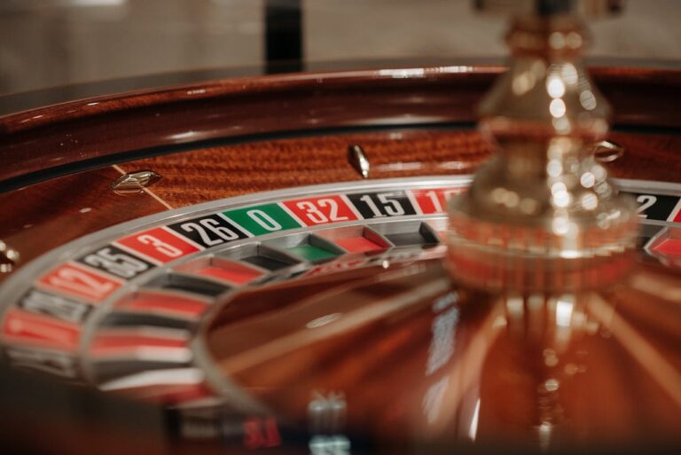 Roulette wheel in a casino