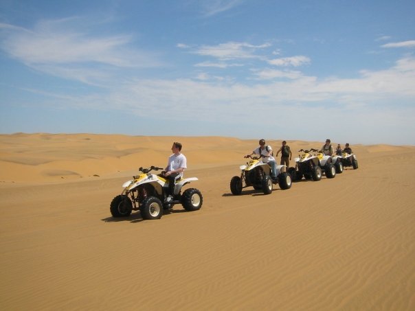 Quad-biking in the Namibian desert