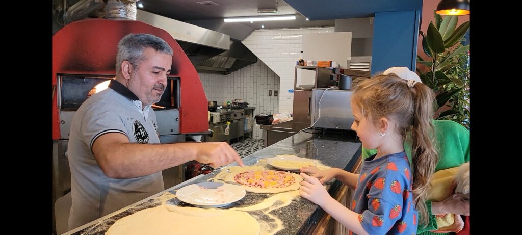 Pizza making lesson