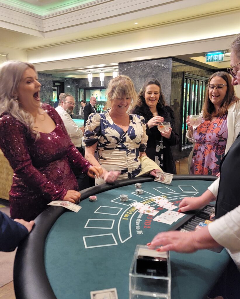 Wedding casino entertainment at Galgorm Ballymena