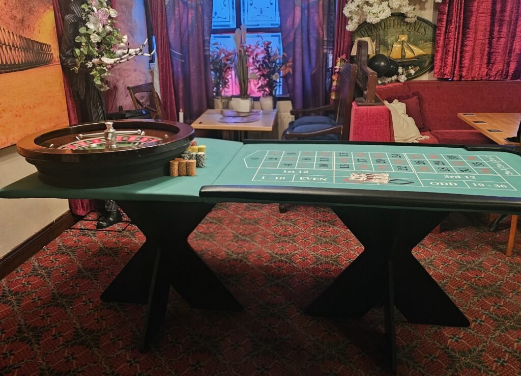 Roulette table at 21st birthday party